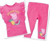 Peppa Pig set - 3-delig - Rok + t-shirt + 3/4 legging - roze - maat 86/92