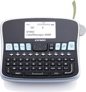 DYMO desktoplabelprinter | LabelManager 360D herlaadbare handheld labelmaker | AZERTY-toetsenbord | Gebruiksvriendelijke, Smart-One-Touch-toetsen en groot scherm | voor organisatie