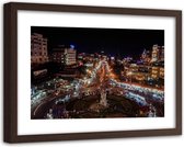Foto in frame ,  Verlichting in een Centrum ,120x80cm , Multikleur , wanddecoratie