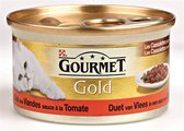 Gourmet gold cassolettes duet van vlees in saus met tomaten - 85 gr - 24 stuks