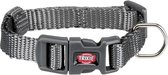 Trixie halsband hond premium grafiet grijs - 15-25x1 cm - 1 stuks