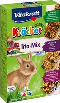 Vitakraft dwergkonijn krackers noot/bosvruchten/groenten - 3 in 1 - 1 stuks