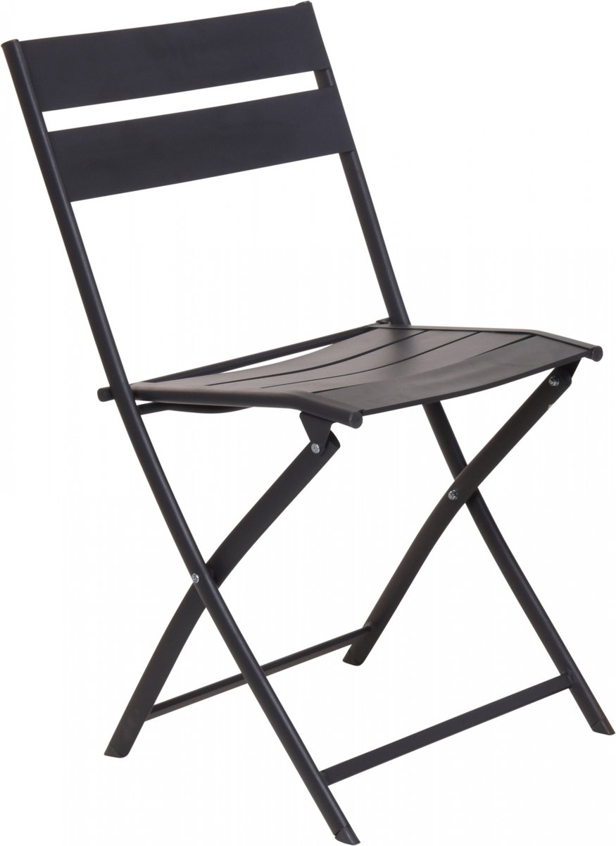 Pro Garden Tuinstoel Vouwbaar Aluminium 82 Cm Donkergrijs