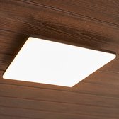 Lucande - LED plafondlamp - 1licht - aluminium, polycarbonaat - H: 4.8 cm - donkergrijs, wit - Inclusief lichtbron