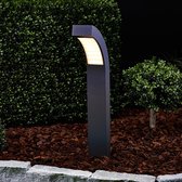 Lucande - LED buitenlamp - 1licht - aluminium, kunststof - H: 60 cm - grafietgrijs, wit transparant - Inclusief lichtbron