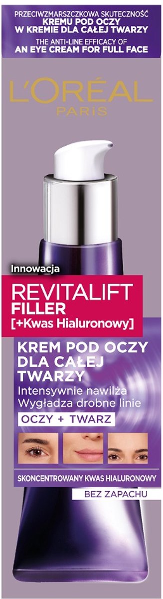 Revitalift Filler [+Hyaluronzuur] oogcrème voor het hele gezicht 30ml