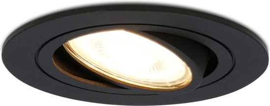 3x Miro LED inbouwspot – 3.8 Watt – Neutraal wit 4000K – GU10 LED module – Dimbaar – voor binnen – Zwart