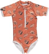 Beach & Bandits - UV Badpak voor meisjes - Shello! - Klei - maat 104-110cm - UPF50+ Zonbescherming - Ademend materiaal