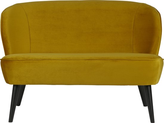 WOOOD Sara Bankje - Velvet - Oker - 73x110x72