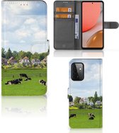 Wallet Book Case Samsung Galaxy A72 Smartphone Hoesje Hollandse Koeien