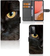 Telefoonhoesje Samsung Galaxy A72 Beschermhoesje Zwarte Kat