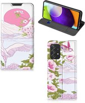 Book Style Case Geschikt voor Samsung Galaxy A52 5G Enterprise Editie | A52 4G Smartphone Hoesje Bird Standing