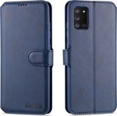 Voor Samsung Galaxy A41 AZNS Kalfsstructuur Horizontale flip lederen tas, met houder & kaartsleuven & portemonnee en fotolijst (blauw)