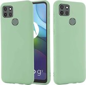 Voor Motorola Moto G9 Power Pure Color Vloeibare siliconen schokbestendige hoes met volledige dekking (groen)