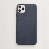 Voor iPhone 11 Pro Max Fabric Style TPU Protective Shell (Deep Blue)