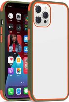 Hoge transparante Skin Feel-serie acryl + TPU schokbestendige beschermhoes voor iPhone 12 Pro Max (legergroen)