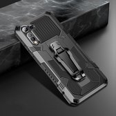Voor Motorola Moto G8 Power Lite Machine Armor Warrior Schokbestendige PC + TPU beschermhoes (zwart)