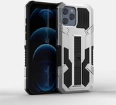 Vanguard Warrior All-inclusive tweekleurige schokbestendige TPU + pc-beschermhoes met houder voor iPhone 11 Pro Max (zilver)