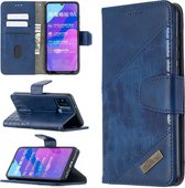 Voor Huawei Honor 9A Bijpassende kleur Krokodiltextuur Horizontale flip PU lederen hoes met houder & kaartsleuven & portemonnee (blauw)