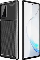Voor Samsung Galaxy S30 koolstofvezel textuur schokbestendig TPU-hoesje (zwart)