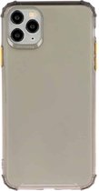 Voor iPhone 12 Max Pro TPU Kleur Doorschijnend Vierhoekige Airbag Schokbestendige Telefoon Beschermhoes (Transparant Zwart)