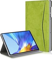 Voor Lenovo Tab M10 Plus marmeren doek textuur horizontale flip lederen tas met kaartsleuf en houder (groen)