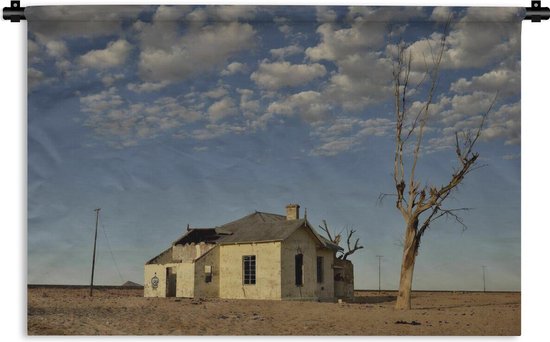 Wandkleed Verlaten gebouwen - Verlaten gebouw in Namibië in Afrika Wandkleed katoen 150x100 cm - Wandtapijt met foto