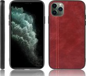 Voor iPhone 11 Pro schokbestendig naaien koe patroon huid PC + PU + TPU Case (rood)