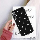 Voor Galaxy A50 Multi Love Heart Pattern Frosted TPU-beschermhoes (zwart)