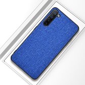 Voor OPPO Reno 3 schokbestendige stoffen beschermhoes (Aqua Blue)