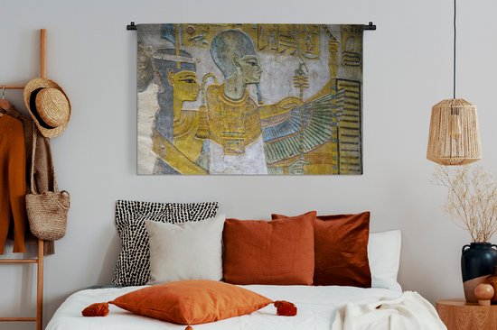 Tapisserie Egypte - Peinture en Egypte Tapisserie coton 150x100 cm - Tapisserie avec photo