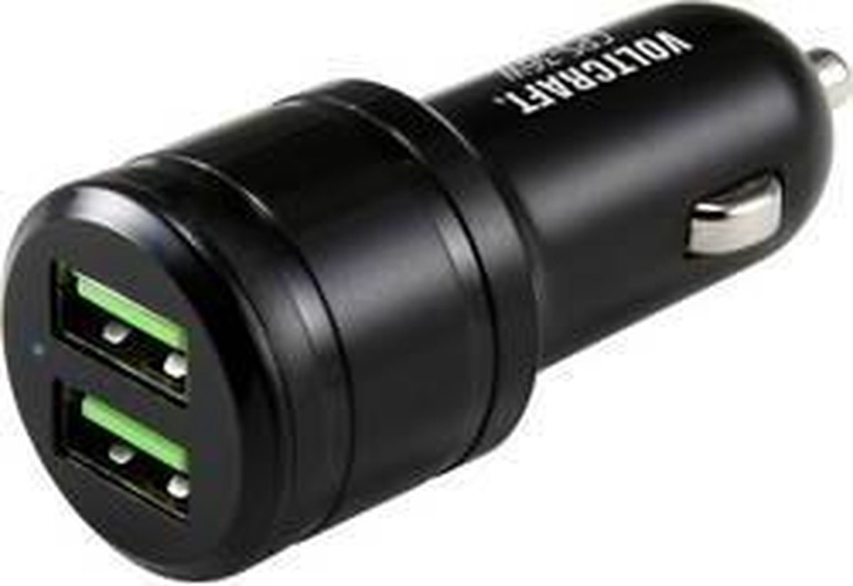 VOLTCRAFT CPS-36W USB-oplader 36 W 2x USB-A Zwart Auto