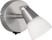 LED Wandspot - Wandverlichting - Iona Hilda - G9 Fitting - 1-lichts - Rond - Mat Nikkel - Aluminium