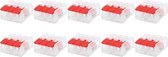 Lasklem Slim Set 10 Stuks - 3 Polig met Klemmetjes - Rood