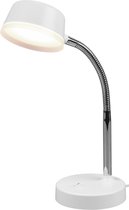 LED Tafellamp - Iona Kiki - 4W - Warm Wit 3000K - Rond - Mat Wit - Kunststof