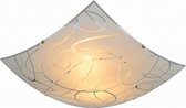 LED Plafondlamp - Plafondverlichting - Iona Spirilo - E27 Fitting - 2-lichts - Vierkant - Mat Wit - Aluminium