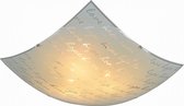LED Plafondlamp - Plafondverlichting - Iona Sonu - E27 Fitting - 3-lichts - Vierkant - Mat Wit - Aluminium