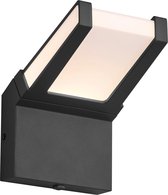 LED Tuinverlichting - Tuinlamp - Iona Gamby - Wand - Lichtsensor - 10W - Mat Zwart - Aluminium
