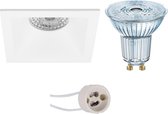 OSRAM - LED Spot Set - Parathom PAR16 940 36D - Prima Pollon Pro - GU10 Fitting - Dimbaar - Inbouw Vierkant - Mat Wit - 3.7W - Natuurlijk Wit 4000K - Verdiept - 82mm