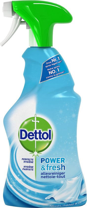 Dettol - Power & Fresh Allesreiniger Spray - Katoenfris - 6 x 500 ml | bol.com
