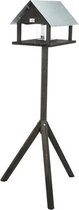 Trixie natura voederhuis met standaard vurenhout zwart - 38x29x27 cm - 1 stuks