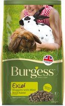 Burgess excel nuggets with mint rabbit adult konijnenvoer - 2 kg - 1 stuks