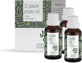 Australian Bodycare Pure Tea Tree Olie 3x30 ml - Pakket met 3 flesjes pure Tea Tree Olie - 100% puur natuurproduct tegen huidproblemen - Houdt de goede flora op de huid in balans -