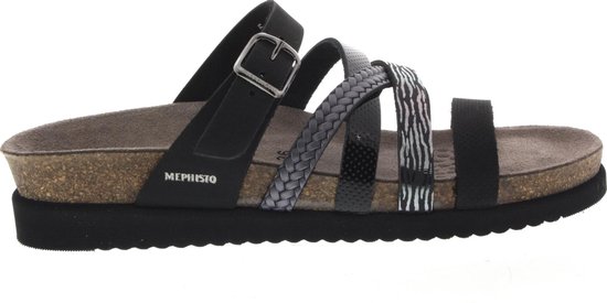 Mephisto HULEDA - Volwassenen Dames slippers - Kleur: Zwart - Maat: 37 |  bol.com