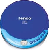 Lenco CD-011BU Discman - Draagbare CD Speler geleverd met Oordopjes - Blauw