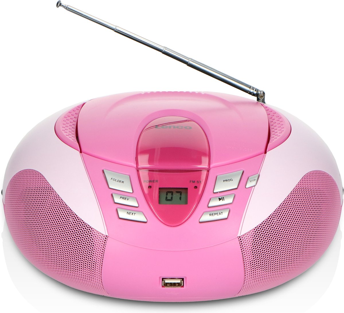 Per ongeluk Accumulatie telefoon Lenco SCD-37 - Draagbare radio CD speler met MP3 optie en USB - Roze |  bol.com