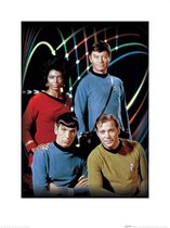 Pyramid Star Trek Kirk Spock Uhura And Bones Kunstdruk 60x80cm Poster - 60x80cm