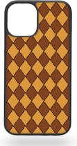 Geel ruitjes Telefoonhoesje - Apple iPhone 12 mini