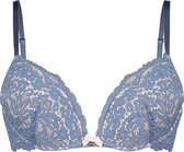 Hunkemöller Dames Lingerie Voorgevormde push-up beugel bh Rose  - Blauw - maat D85