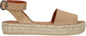 Sacha - Dames - Beige suède plateau sandalen - Maat 41